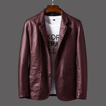 Blazer en cuir pour hommes