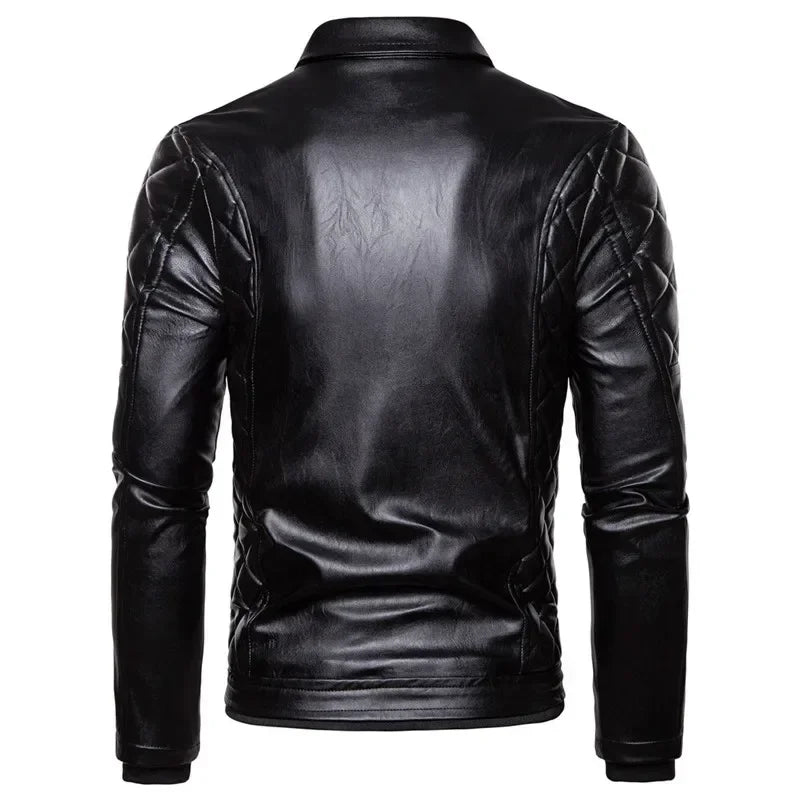 Thiago™ - Blouson Aviateur en Cuir Marron avec Col en Fourrure Noire